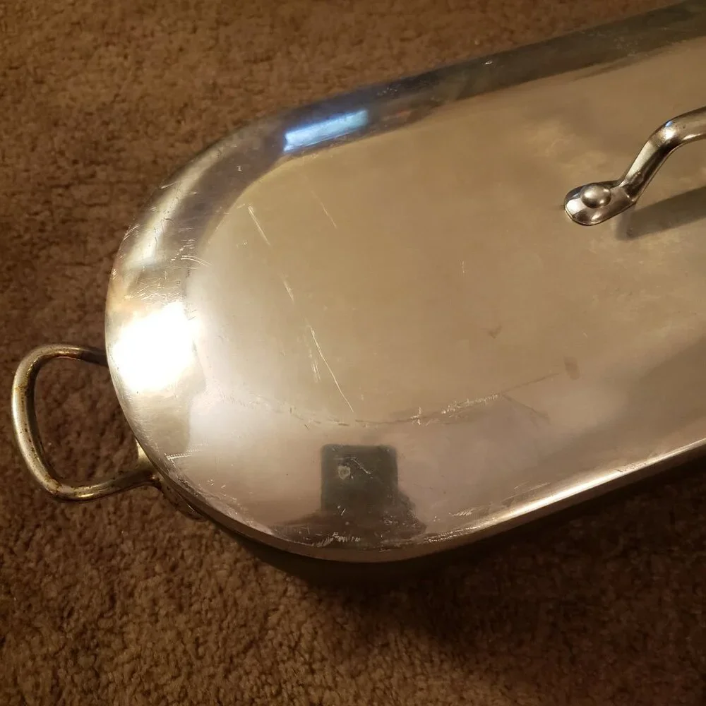 Vintage Magnalite GHC Fish Poacher Trivet Rack & Lid